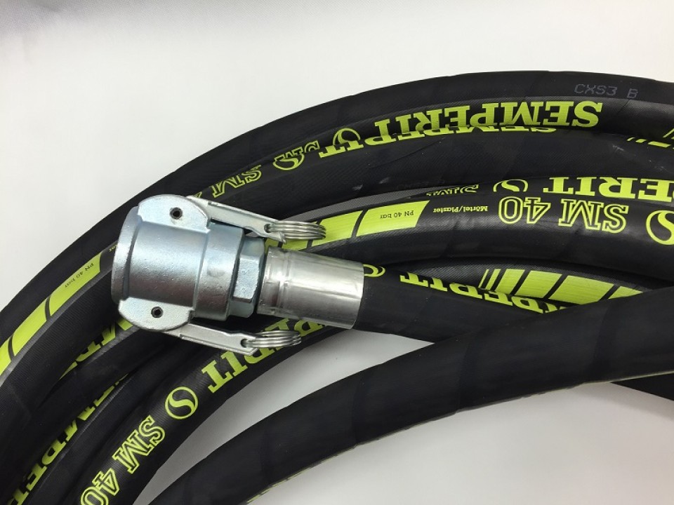 Wąż materiałowy SEMPERIT SM40 zakuty 50mm x 9mm x 40m